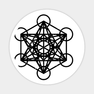 Metatron's Cube Sacred Geometry Black Magnet